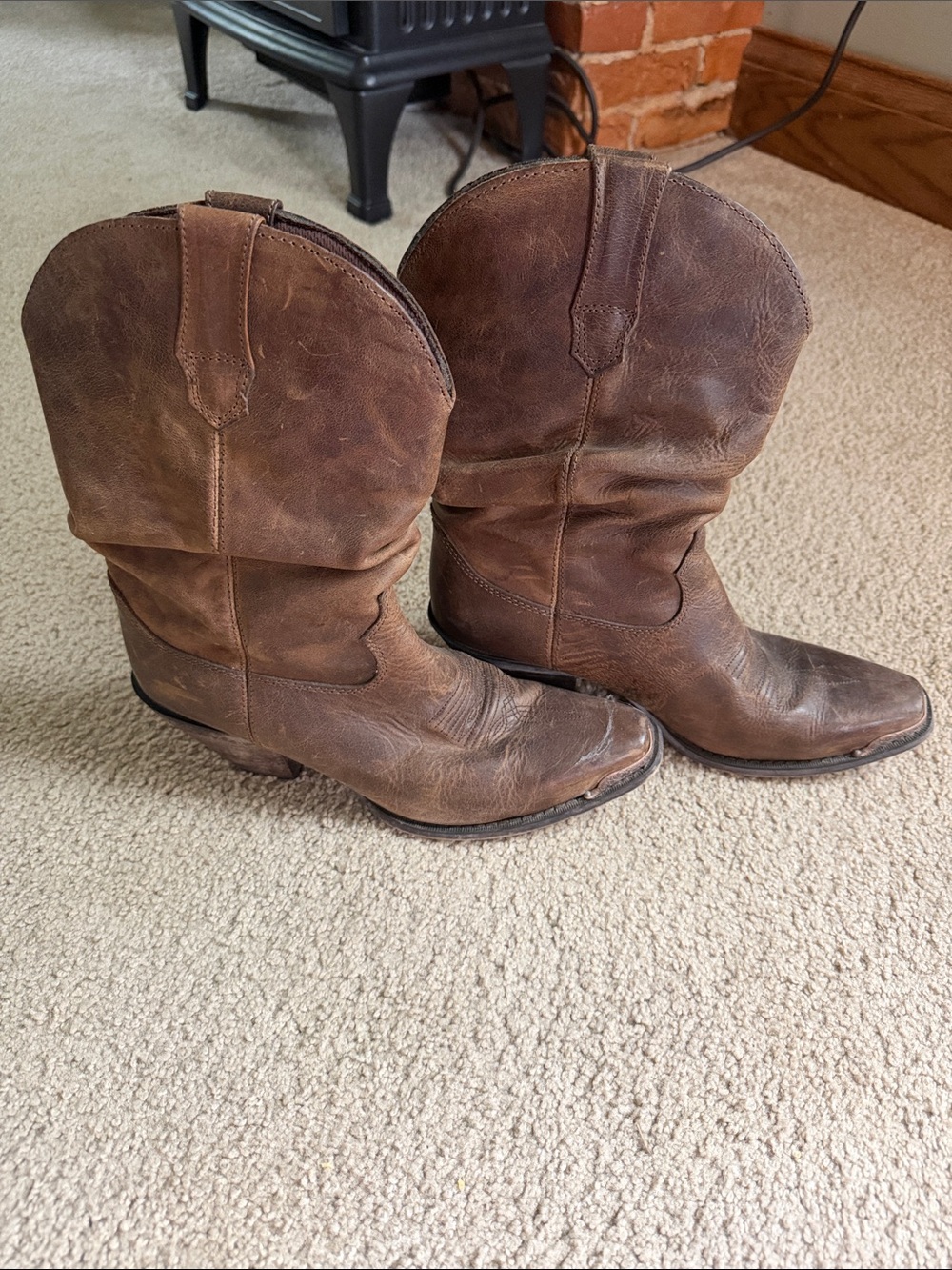 Durango Brown Western Boot Interior Label